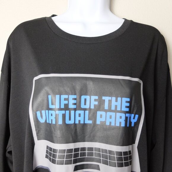 LuLaRoe Hudson Black Long Sleeve Graphic Shirt Size XL NWT - Picture 3 of 9